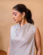 Halter Neck Monochrome Polka Dot Top