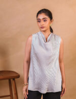 Halter Neck Monochrome Polka Dot Top - Image 2