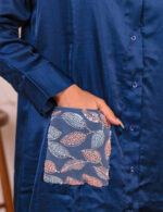 Midnight Blue Shirt Dress with Pocket Detail - Image 4
