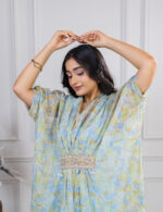 Pastel Bloom Embellished Maxi Dress