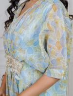 Pastel Bloom Embellished Maxi Dress - Image 3