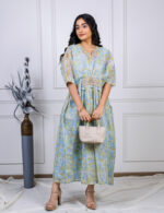Pastel Bloom Embellished Maxi Dress - Image 5