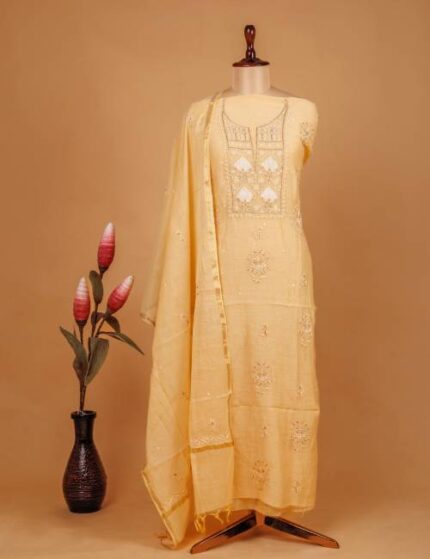 Mitti Ki Khushbu - Mustard Chikankari Suit Set