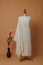 Sada Hara - Ivory Chikankari Suit Set - Image 5