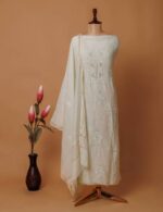 Sada Hara - Ivory Chikankari Suit Set