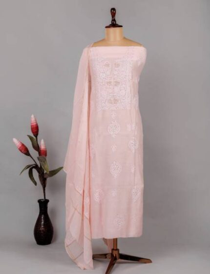 Gulabi Rang - Blush Pink Chikankari Suit Set