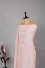 Gulabi Rang - Blush Pink Chikankari Suit Set - Image 4