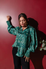 Emerald Paisley Print Shirt - Image 3