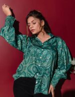 Emerald Paisley Print Shirt