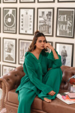 Emerald Green Textured Co-ord Set - Image 3