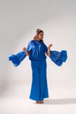 Royal Blue Halter-Neck Co-ord Set - Image 6