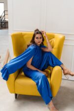 Royal Blue Halter-Neck Co-ord Set - Image 4